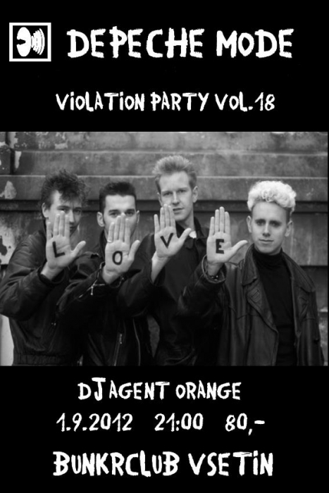 Plakát: Depeche Mode Violation party vol.18 Vsetin