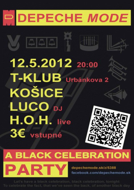 Plakát: Depeche Mode ‘A Black Celebration’ Party Kosice
