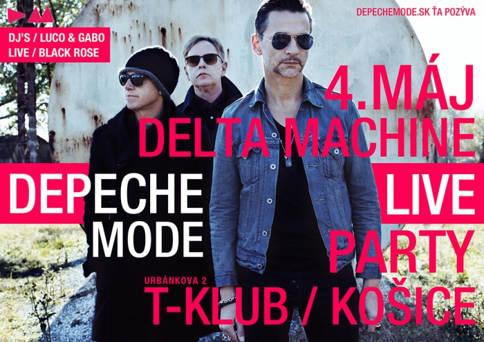 Plakát: Depeche Mode Delta Machine Live Party, 4.5.2013, Košice