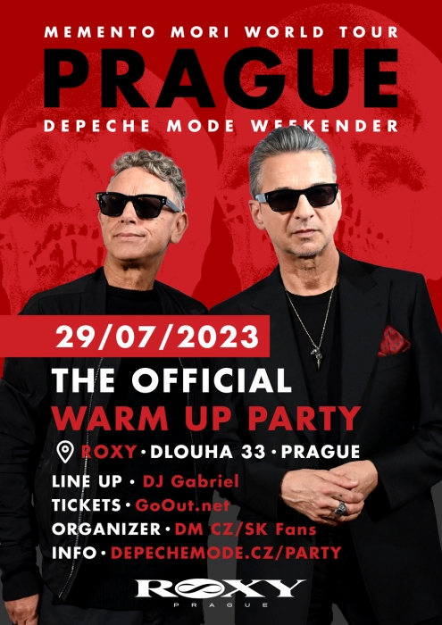 Plakát: Official Depeche Mode Warm Up Party, Praha, Roxy, 29.7.2023