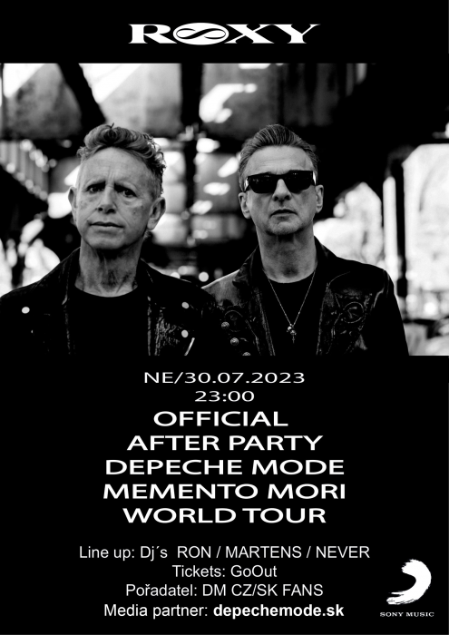 Plakát: Official Depeche Mode After Party, Praha, Roxy, 30.7.2023
