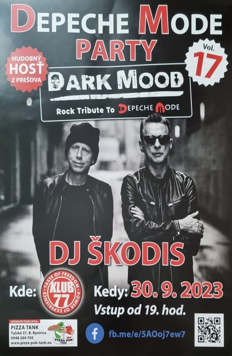 Plakát: Depeche Mode Party vol.17, Banská Bystrica, 30.09.2023