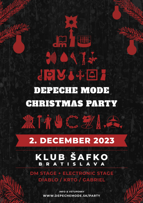 Plakát: Depeche Mode Christmas Party, Bratislava, 2.12.2023