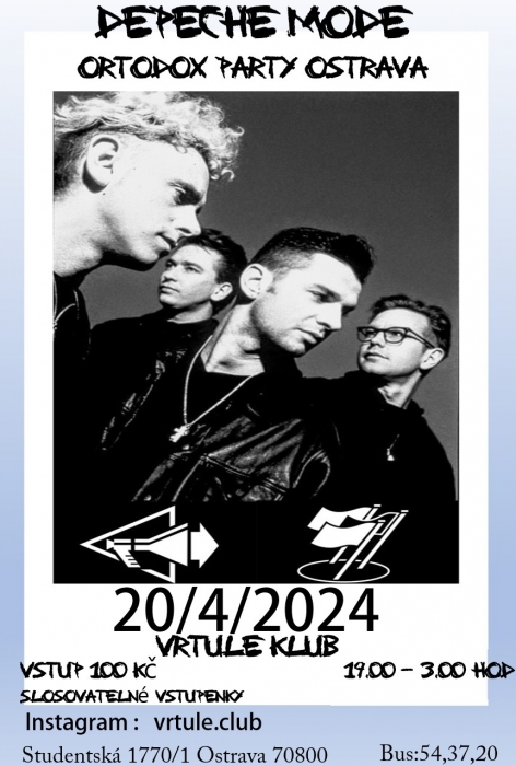 Plakát: Depeche Mode Ortodox Party, Ostrava, 20.04.2024