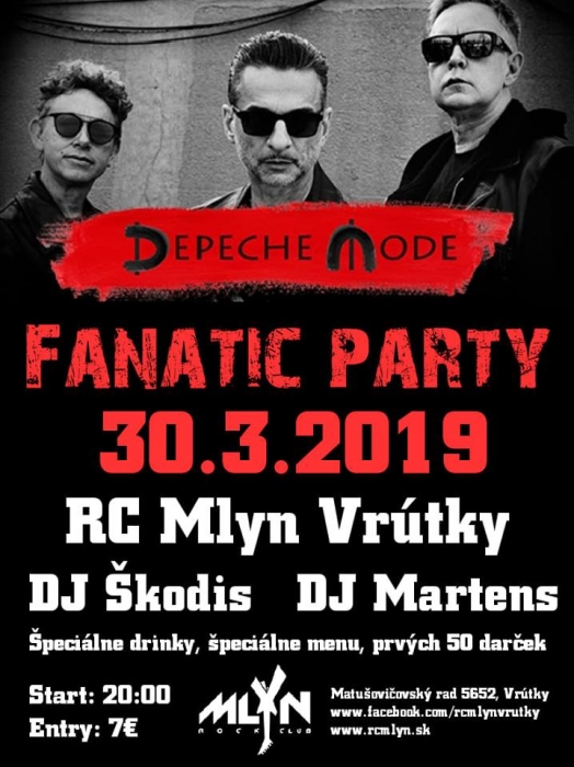 Plakát: Depeche MODE Fanatic PARTY Vrutky