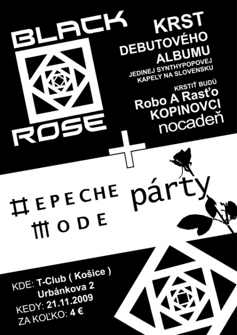 Plakát: Depeche Mode Party + Krst CD Black Rose