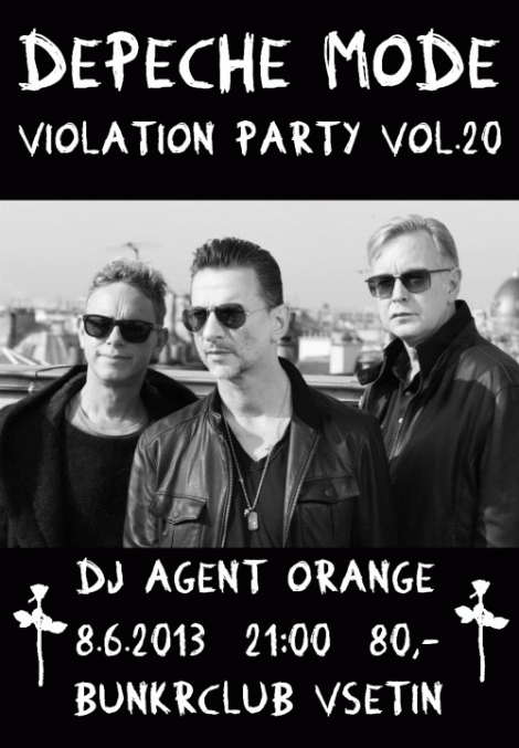 Plakát: Depeche Mode Violation party vol.20 Vsetin