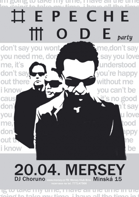 Plakát: Depeche Mode party Brno