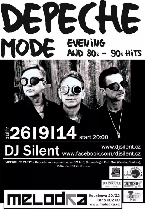 Plakát: Depeche Mode evening & 80´s - 90´s hits Brno
