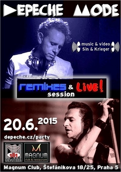 Plakát: Depeche Mode Remixes & Live session Praha