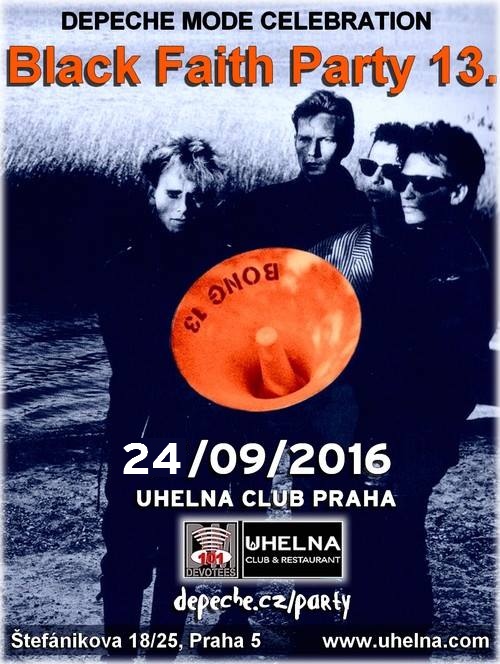 Plakát: Depeche Mode Black Faith party 13. Praha