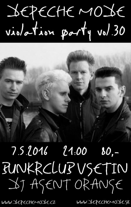 Plakát: Depeche Mode Violation party vol.30 Vsetin