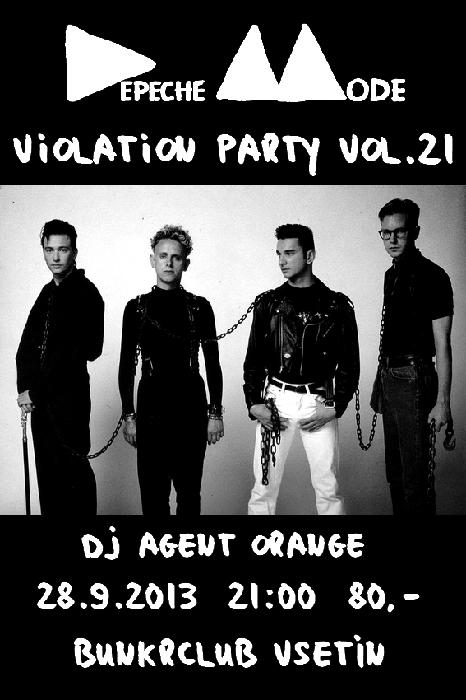 Plakát: Depeche Mode Violation party vol.21 Vsetin