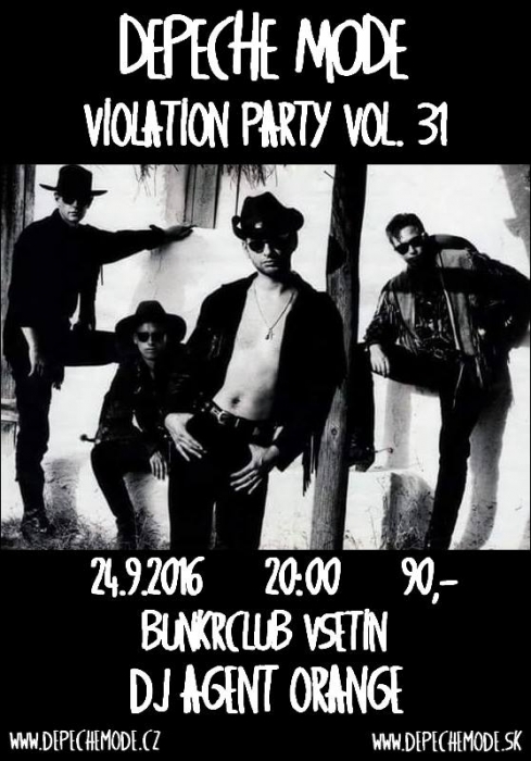 Plakát: Depeche Mode Violation party vol.31 Vsetin