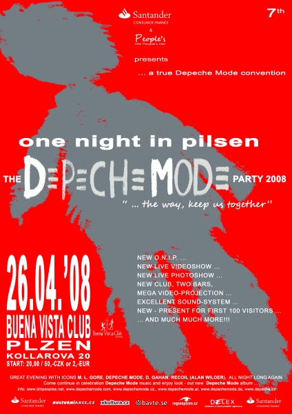 Plakát: One night in pilsen - the Depeche Mode party 2008