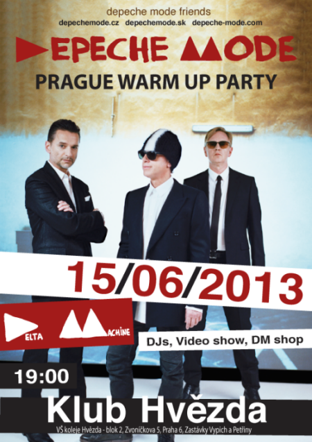 Plakát: Depeche Mode Prague Warm up party  Praha