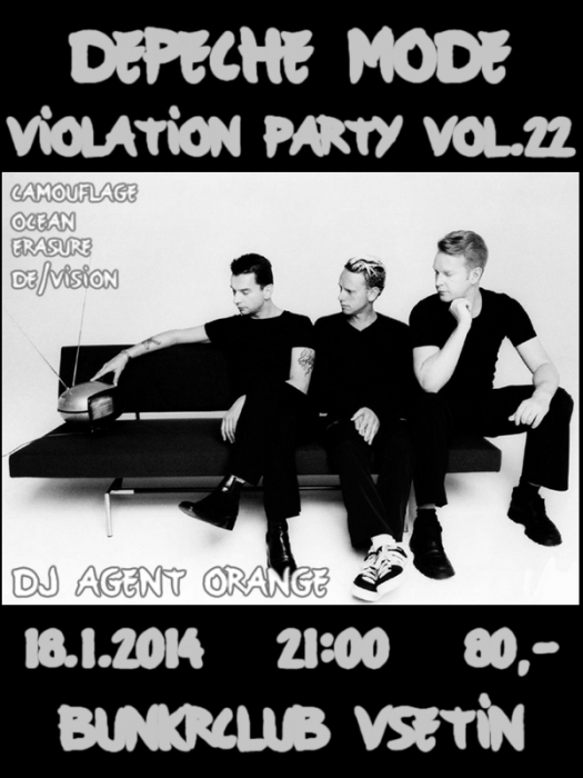 Plakát: Depeche Mode Violation party vol.22 Vsetin